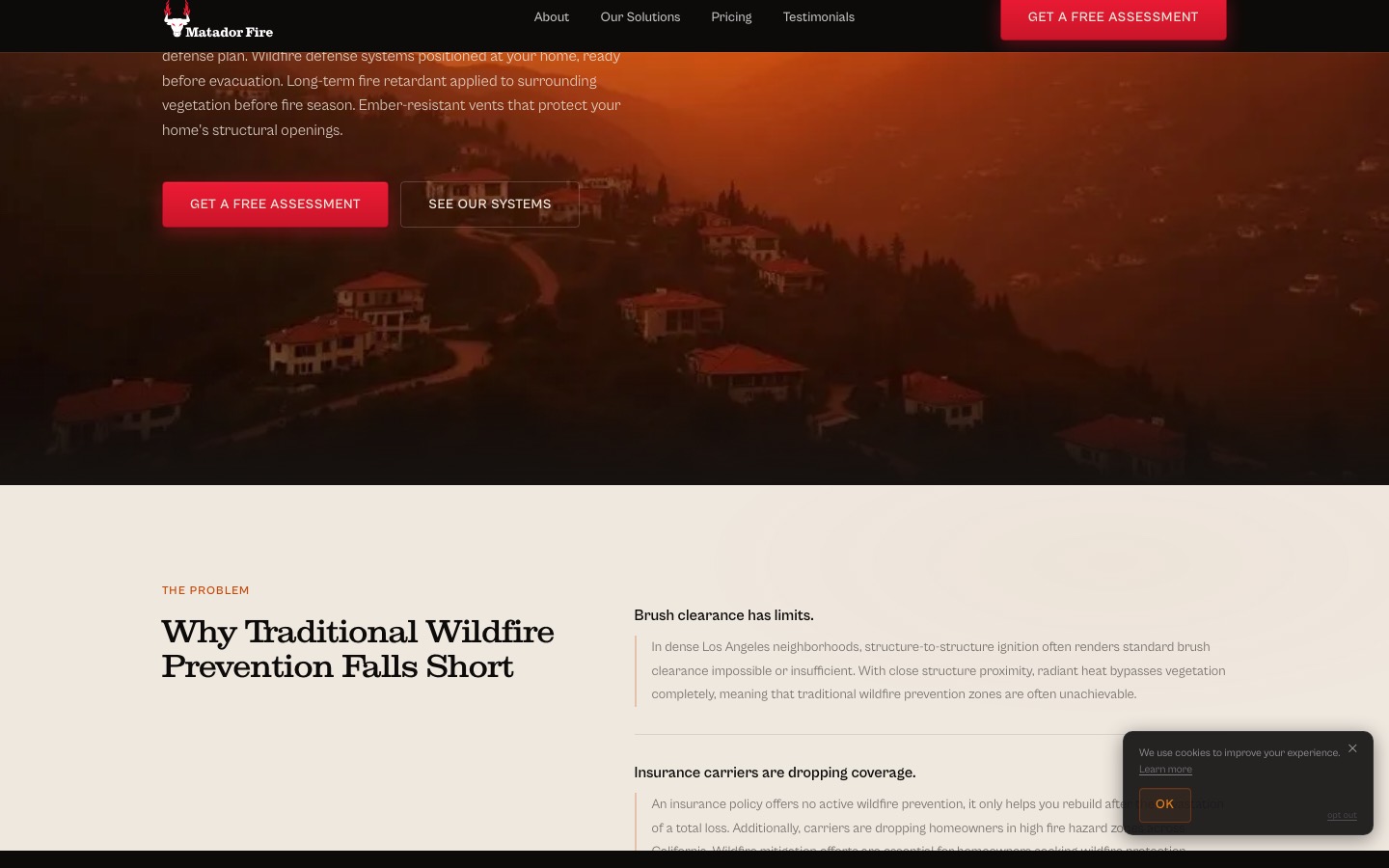 The current homepage